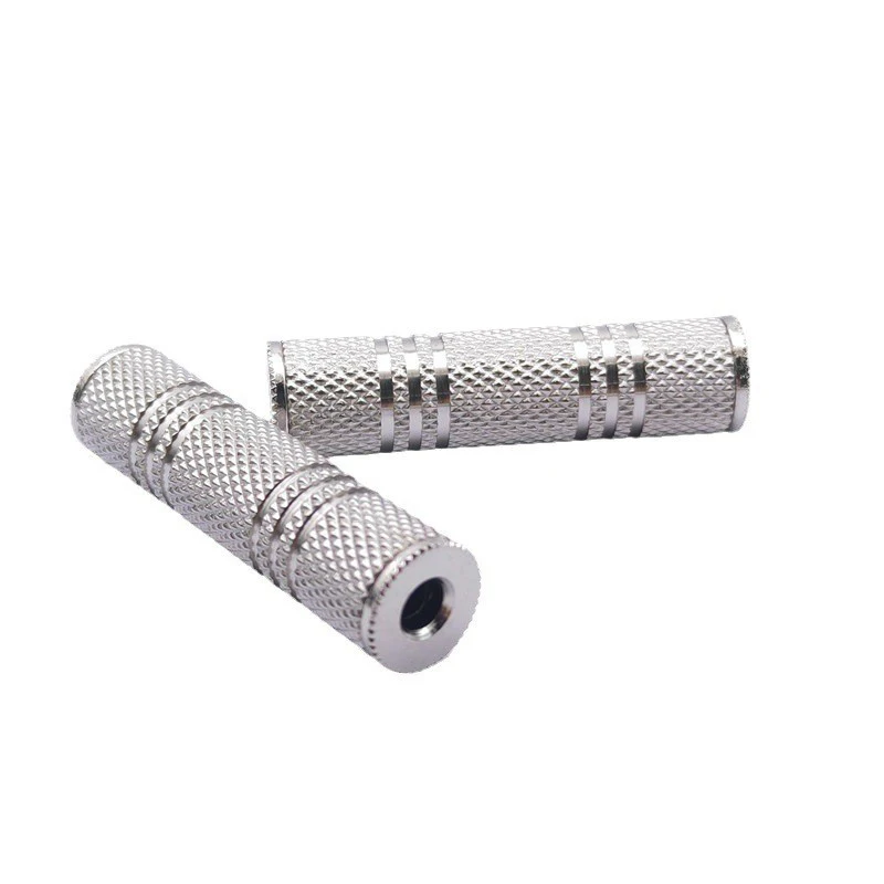 2 uds 3,5mm Jack acoplador chapado en oro 3,5mm hembra a 3,5mm hembra Jack enchufe audio estéreo acoplador adaptador de enchufe conectores - imagen 4