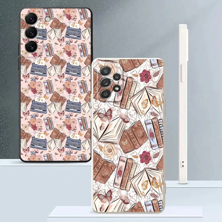 Funda de teléfono suave para Samsung Galaxy A51 A24 A35 A36 A26 A13 A14 A34 A15 A16 A11 A12 A22 A52 varios libros
