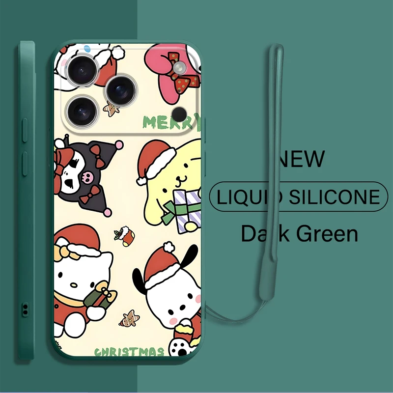 Funda de teléfono suave para Apple iPhone 16e XR 11 12 13 Pro Max 16 14 15 Plus 17 Air XS 7 8 lindo personaje de Navidad - imagen 2