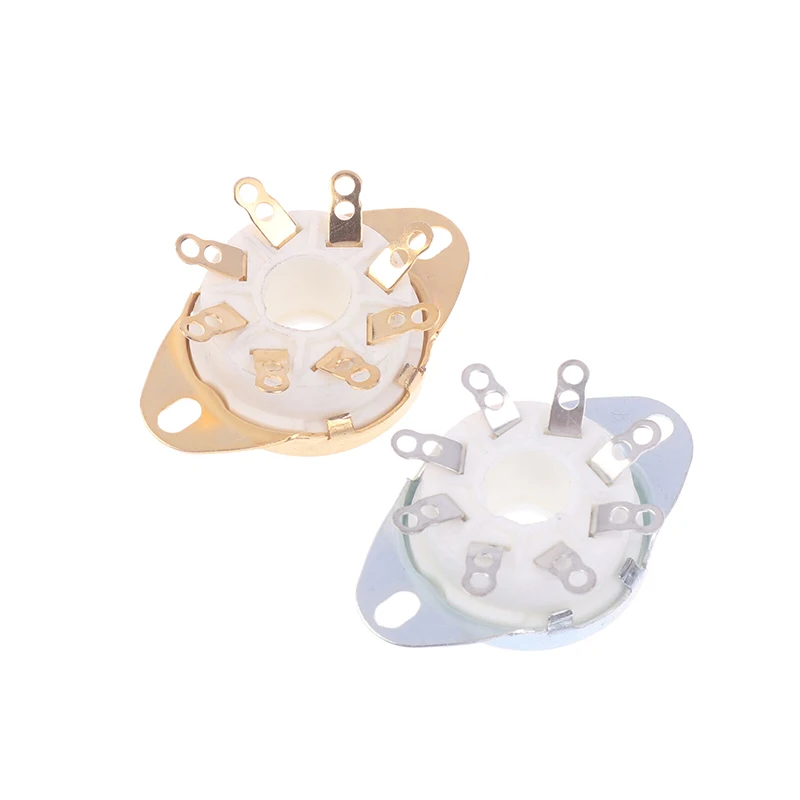 Enchufe de tubo Octal K8A de 8 pines, Base de válvula de cerámica, Conector de lámpara de alimentación de electrones para KT88, EL34, 5881, 6SN7, 6V6, amplificador de Audio DIY, 1 ud. - imagen 5