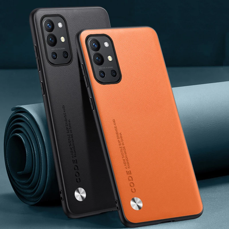 Funda de cuero PU de lujo para OnePlus 9R 9 R 5G, funda trasera de silicona a prueba de golpes, funda de teléfono de protección completa para One Plus 9R OnePlus9R - imagen 2