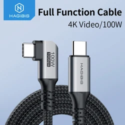 Cable USB-C Hagibis 3.2 Gen 2 – 100W Carga Rápida 4K 60Hz