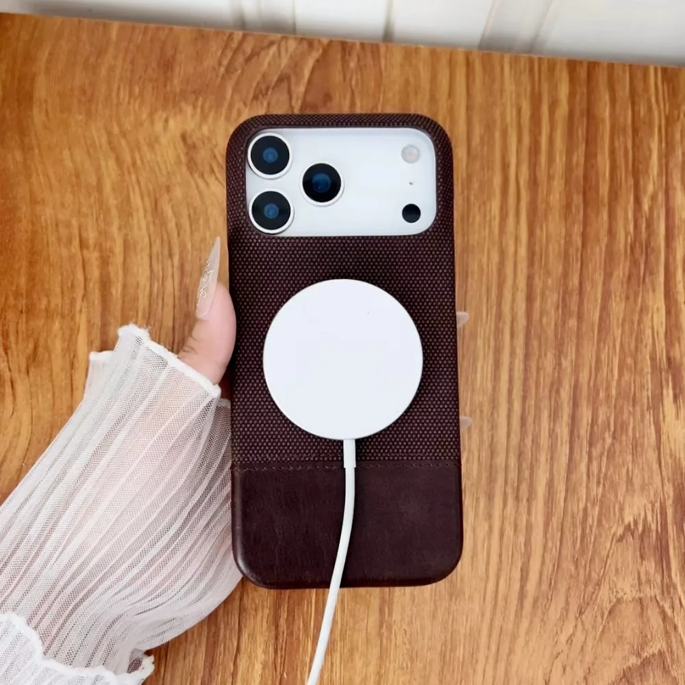 Funda magnética para iPhone 17 Pro Max 17 Pro Air Cover tela cuero Colorblock imán sin bordes para Mag-safe carcasa a prueba de golpes - imagen 5