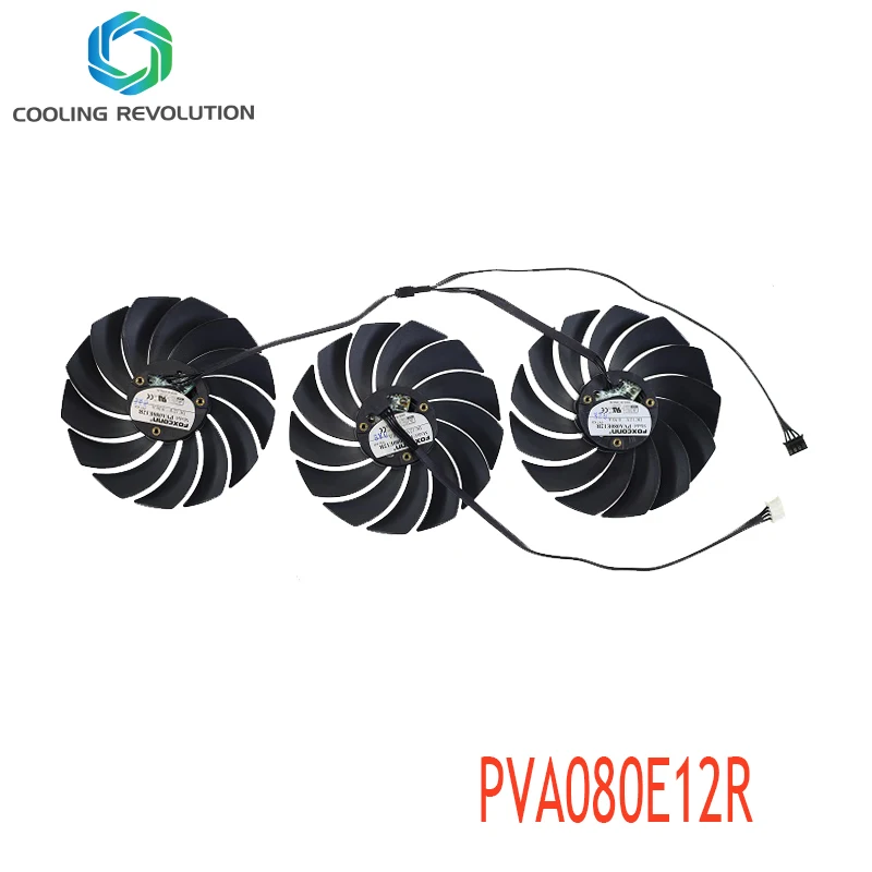 PVA080E12R DC12V 0.5A Ventilador de tarjeta gráfica de 4 pines para iGame colorido Geforce RTX 3090 3080 3070 Vulcan OC - imagen 2