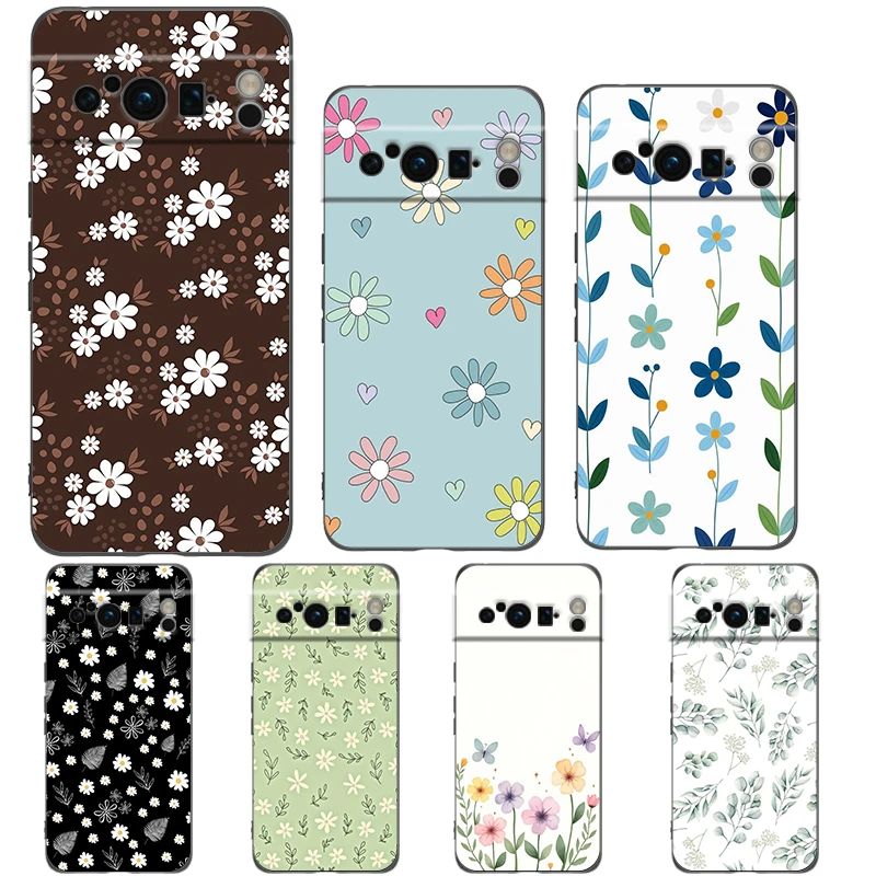 Para Google Pixel 10 Pro funda de teléfono Pixel 9 Pro XL TPU funda Pixel 8 Pro 9A 8A 7A 7 6A 6 Pro funda suave flor elegante