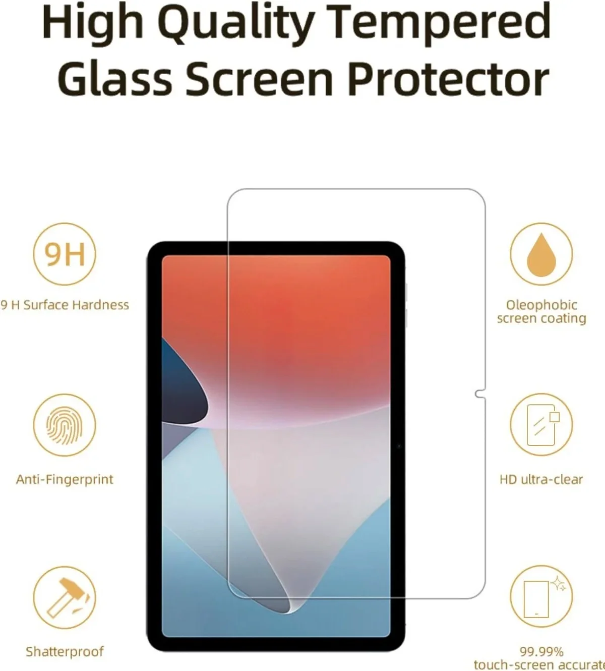 Protector de vidrio templado de 2 piezas para OPPO Pad 2 Protector de pantalla 11,61 "HD transparente antiarañazos película de vidrio de 0,33mm para OPPO Pad 11" - imagen 3