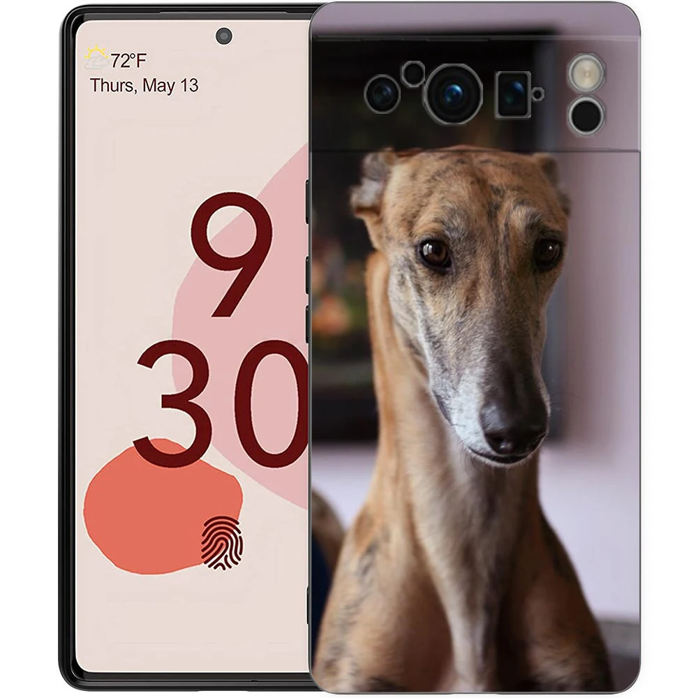Funda de teléfono Galgo Greyhound Dog para Google Pixel 10 9 8 7 6 Pro XL 9A 8A 6A 7A 5G, funda negra de TPU suave a prueba de golpes - imagen 4