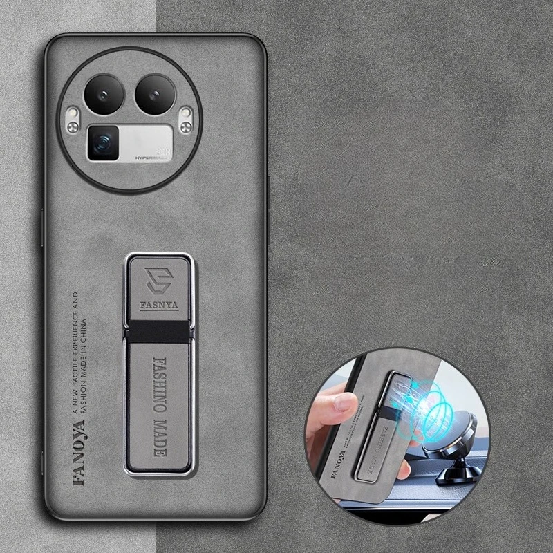 Para Realme GT8 Pro funda de armadura de cuero Skinsheep de lujo para Realme GT 8pro GT8 cubierta de protección de soporte magnético a prueba de golpes - imagen 2