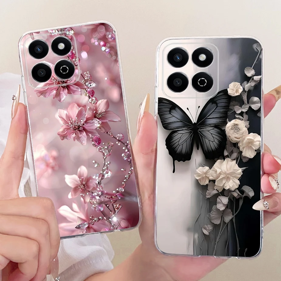 Para Honor Magic 7 Lite funda BRP-NX1 funda pintada de mariposa de lujo funda de teléfono delgada suave para Honor Magic 7 Pro Magic7 Lite Fundas - imagen 2