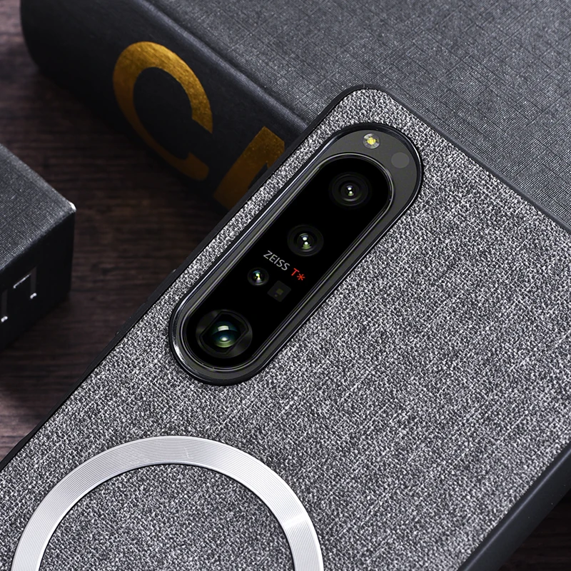 Funda de lujo para Sony Xperia 1 VI 10Vi, carcasa magnética de PU con protección de carga inalámbrica, carcasa trasera para teléfono Sony xperia 10 1vi - imagen 3