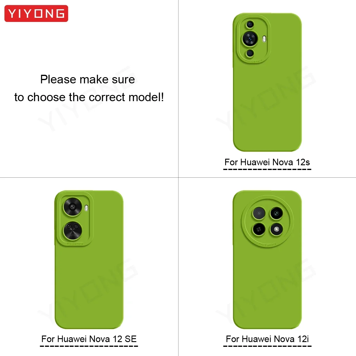 Para Nova12s funda YIYONG cubierta de silicona líquida suave y sedosa para Huawei Nova 12s 12SE 12i 11 11SE Nova11 SE Nova12s fundas de teléfono - imagen 3