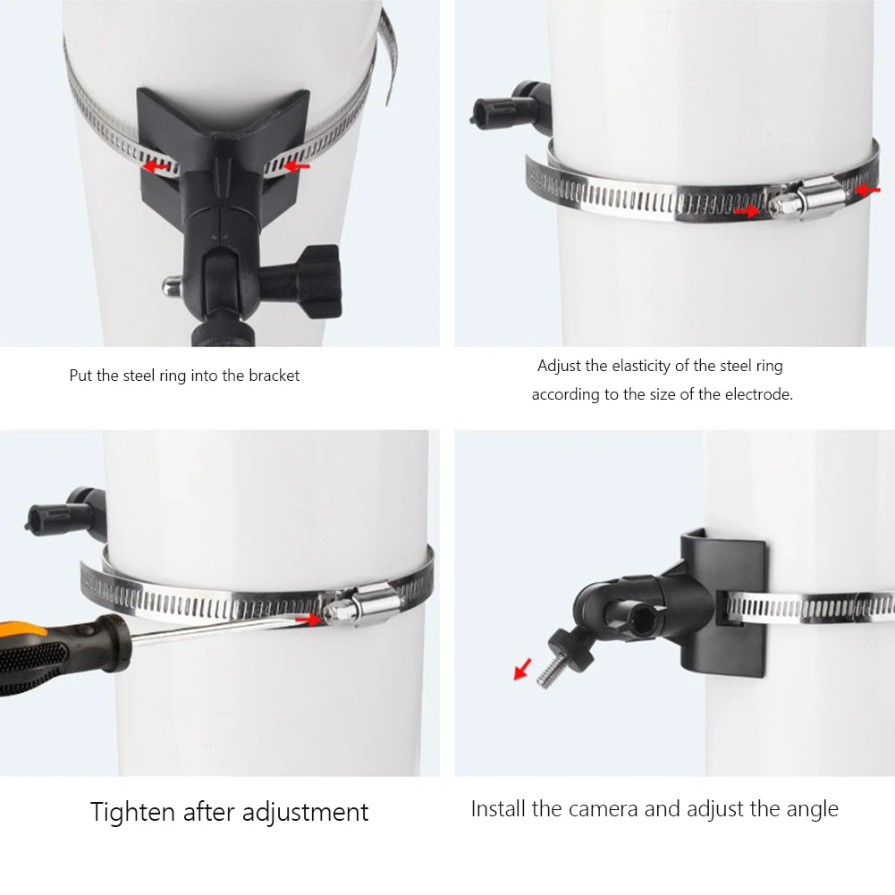 Soporte de poste de montaje de cámara soporte de montaje de cámara ajustable soporte de poste de montaje de cámara ajustable para anillo Stick Up Cam/foco Cam - imagen 4