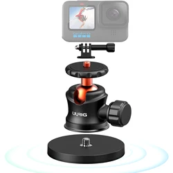 UURIG Soporte Magnético para GoPro Hero 9/8/7/6/5, Cabezal 360