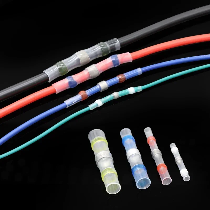 Conectores de Cable de sellado de soldadura, velocidad de contracción 3:1, terminales de Cable eléctrico impermeables, tubo termorretráctil, empalme a tope eléctrico - imagen 4