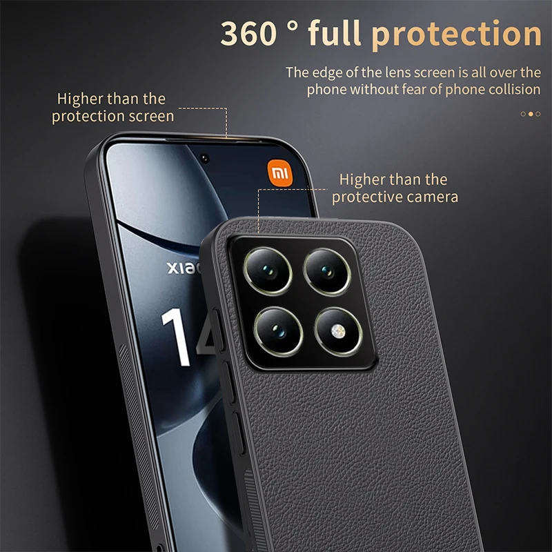 Para Xiaomi Mi 14T Pro funda suave PU piel imán funda protectora trasera para Xiaomi Mi 14t Mi14t Pro funda completa para teléfono - imagen 5