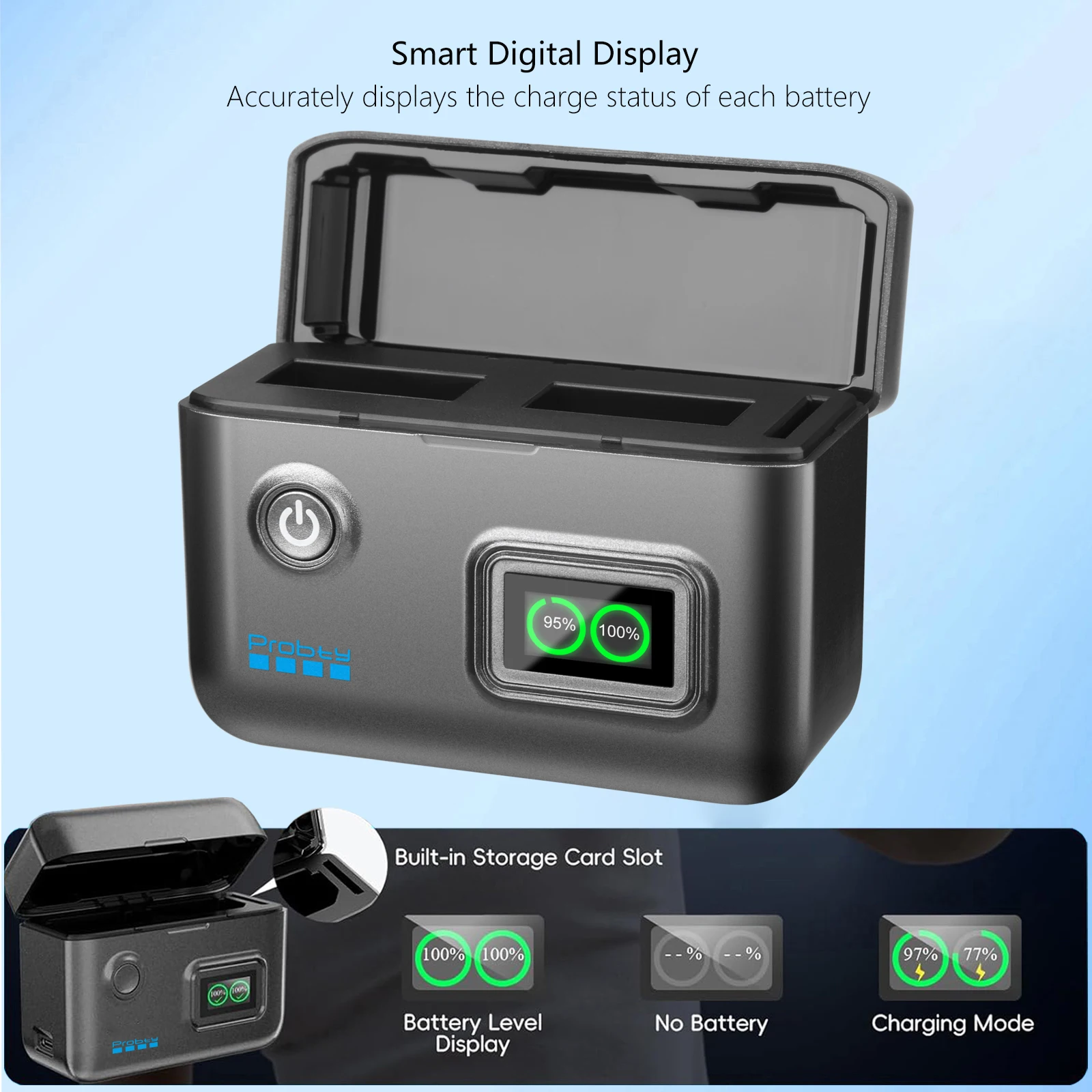 LP-E17 Batería de repuesto y cargador dual para Canon EOS R8, R10, R50, RP, 77D, 750D, 760D, 800D, 8000D, M6 II, M6, M5, M3 - imagen 5