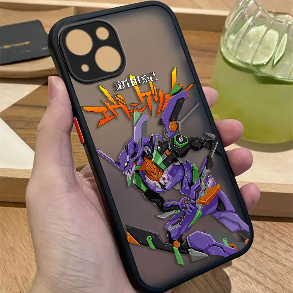 Mecha n-neon g-genesis 01 02 funda de teléfono mate para iPhone Apple 16 16E 15 11 12 13 14 Pro Max Mini SE 8 7 Plus TPU funda DIY Shell - imagen 5