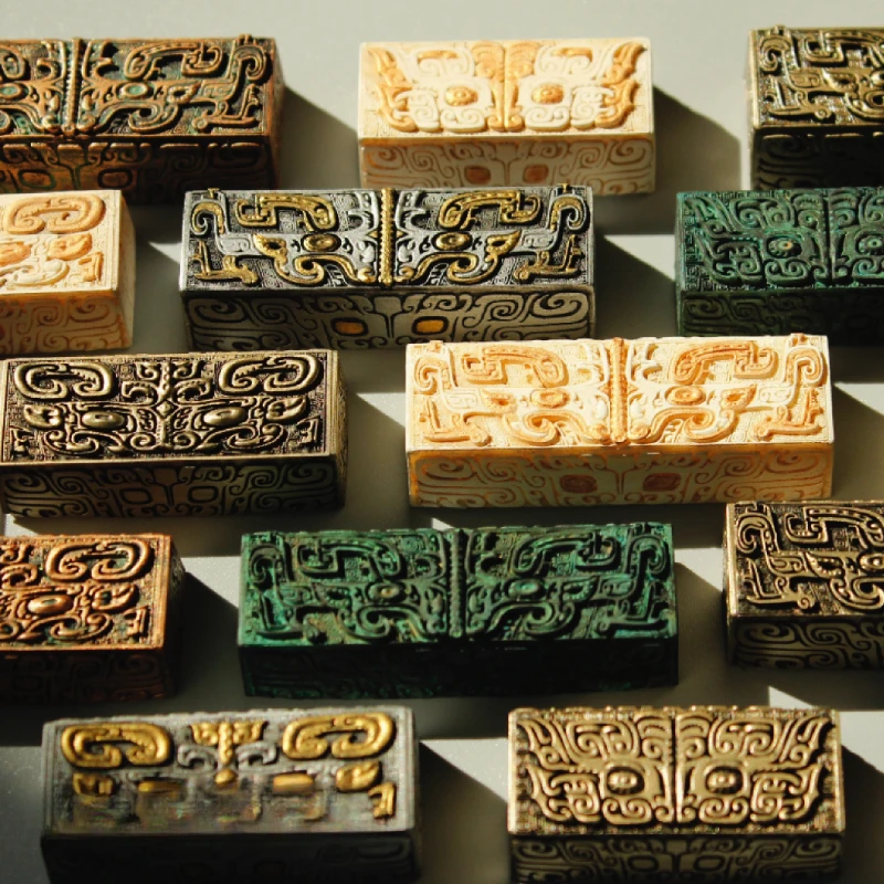 Tapa artesanal con tema de dragón, accesorio de resina, 1.25U, 2U, 2.5U, 6.25U, personalizado, estilo Retro chino, para teclado mecánico - imagen 3