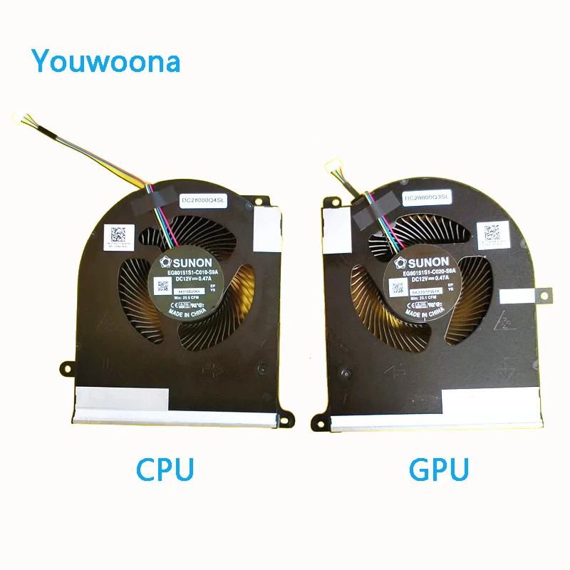 Nuevo ventilador de refrigeración Original para ordenador portátil CPU GPU para Dell Alienware Area 51M R2 0TPV77 0TW5Y8 12V RTX3080