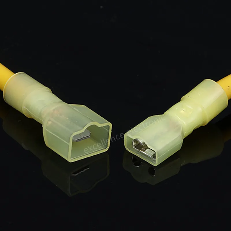 10/20/50sets 6.3mm Nylon Crimp Terminal MDFN/FDFN Fully Insulated Female + Male Spade Electrical Wire Connectors Wiring Plug Set - imagen 3