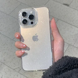 iPhone Funda Transparente 15/14/13/12/11 – TPU Suave Con Purpurina