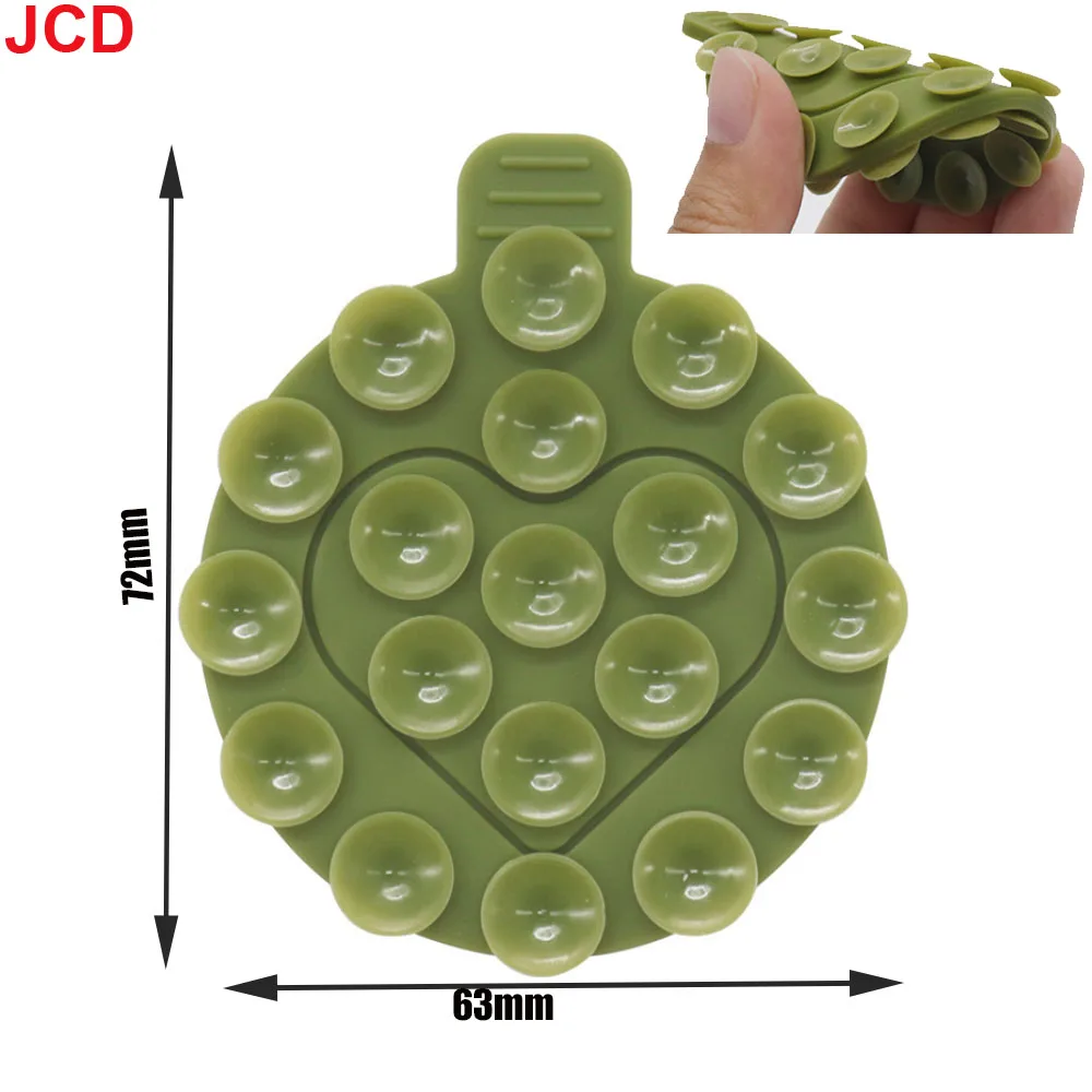 Soporte de teléfono de silicona adhesivo de doble cara con respaldo de corazón de amor, soporte de teléfono perezoso con ventosa fuerte, almohadilla fija, nuevo, 1 piezas - imagen 3