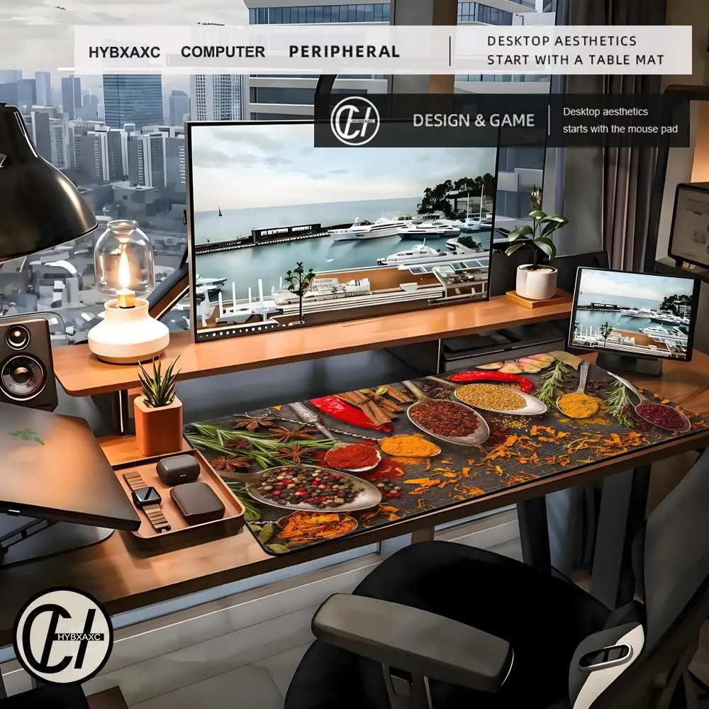 Alfombrilla de ratón de cocina moderna, bonita alfombrilla de escritorio HD, alfombrillas para teclado para juegos extendidas, alfombrilla grande de 90x40cm XXL para jugador HYBXAXC, alfombrilla de ratón 90x40 - imagen 4