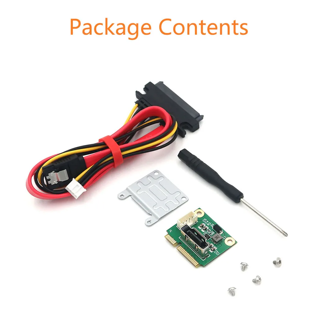 Adaptador Msata a SATA de 2,5 pulgadas, Cable convertido, conector de fuente de alimentación de 5V, elevador mSATA a SATA de 2,5 "con Mini tarjeta, soporte medio a completo - imagen 2