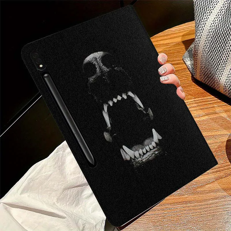Funda negra Cool Doberman Dog para Samsung Galaxy Tab S11 S10 S9 S8 S7 S6 A10.1 A9 A8 A7 10,1 Lite FE Plus pulgadas - imagen 4