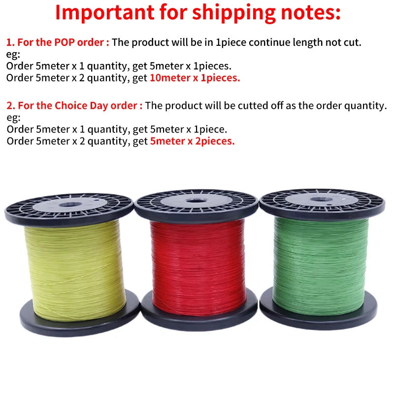 Cable FEP de 5M/50M, 36/34/32/30/28/26AWG, alambre Micro Litz ultrafino de plástico PTFE, soldadura con Cable de cobre DIY de alta conductividad - imagen 2