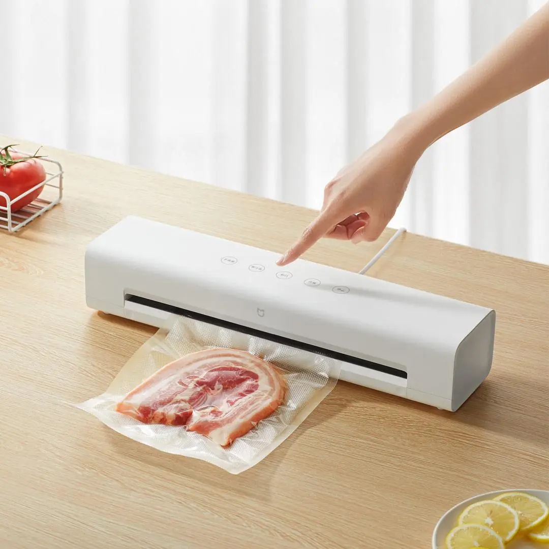 Xiaomi Mijia-sellador de alimentos al vacío inteligente, desgomador de cocina para el hogar, máquina de embalaje, gran succión, totalmente automático sin presionar - imagen 4