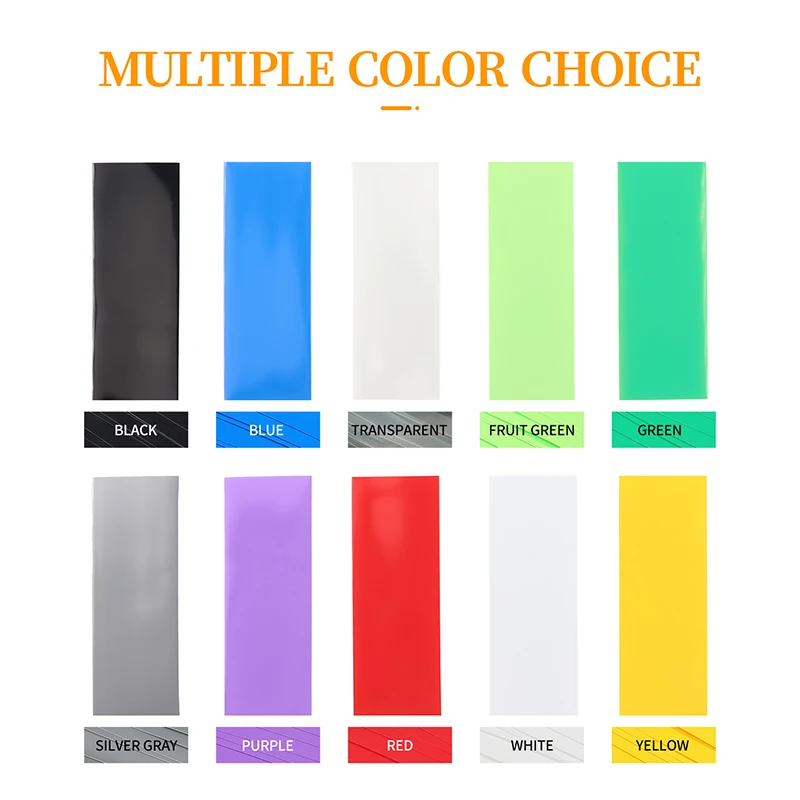 Tubo termorretráctil de PVC de 1 ~ 20m, envoltura de caja de litio púrpura, funda de Cable de 23 ~ 130mm, paquete de batería Lipo 18650, película aislante de protección - imagen 4