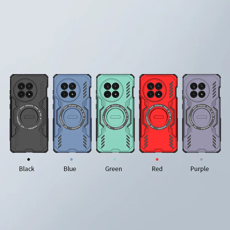 Para Oneplus 13R funda Oneplus 13R Capas parachoques anular atracción magnética adsorción carga inalámbrica Fundas Oneplus 13R - imagen 2