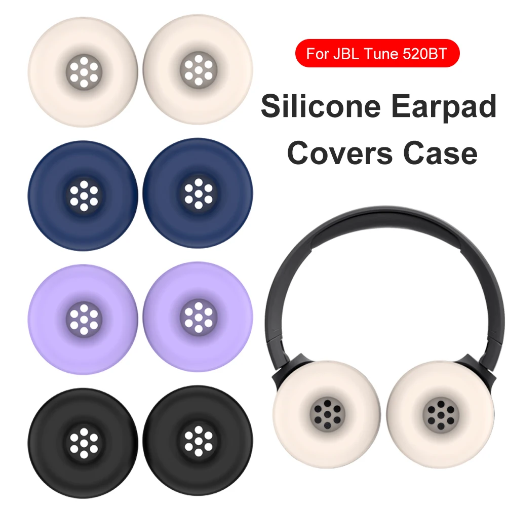 Fundas de silicona para auriculares JBL Tune 520BT, almohadillas para los oídos, cojines impermeables, antiarañazos - imagen 3