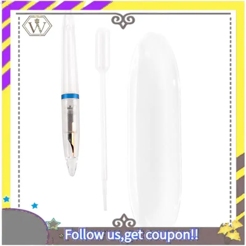 Nueva pluma estilográfica de 0,5 Mm con cuentagotas, bolígrafos transparentes de alta capacidad, suministros escolares de oficina para estudiantes, regalos de escritura Stati
