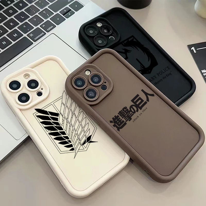 Funda de teléfono con logotipo de ataque a los Titanes para Apple iPhone, 15, 14, 13, 12, 11, XS, XR, X, 8, 7 Pro Max Plus - imagen 2