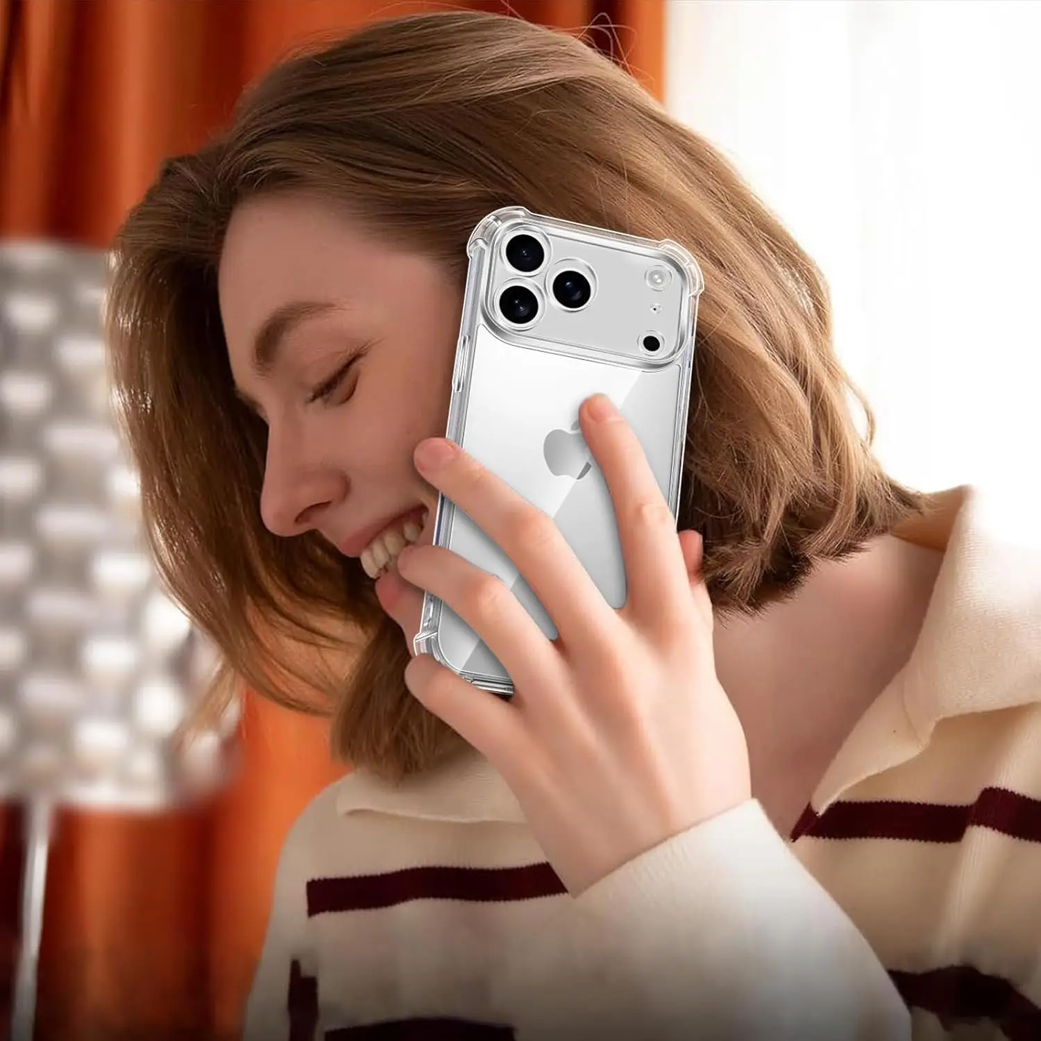 3 en 1 2 uds vidrio con esquinas reforzadas suave TPU protección de cámara trasera a prueba de golpes funda para Apple iPhone 17 Air Pro Max - imagen 4