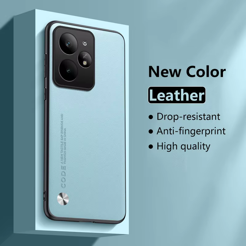 Funda de cuero para OPPO Realme Neo7 Turbo 5G, fibra de carbono, silicona mate, dura, a prueba de golpes, funda completa para teléfono RealmeNeo7Turbo