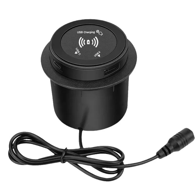 Cargador inalámbrico rápido multifuncional 3 en 1 de 30W, cargador inalámbrico rápido integrado de escritorio emergente con puerto USB para teléfono inteligente - imagen 5