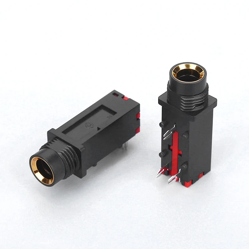 10 Uds PJ-309 conector de Audio de 6,35mm toma de Audio estéreo de 3 pines línea de soldadura de micrófono para enchufe de micrófono PJ309 - imagen 2