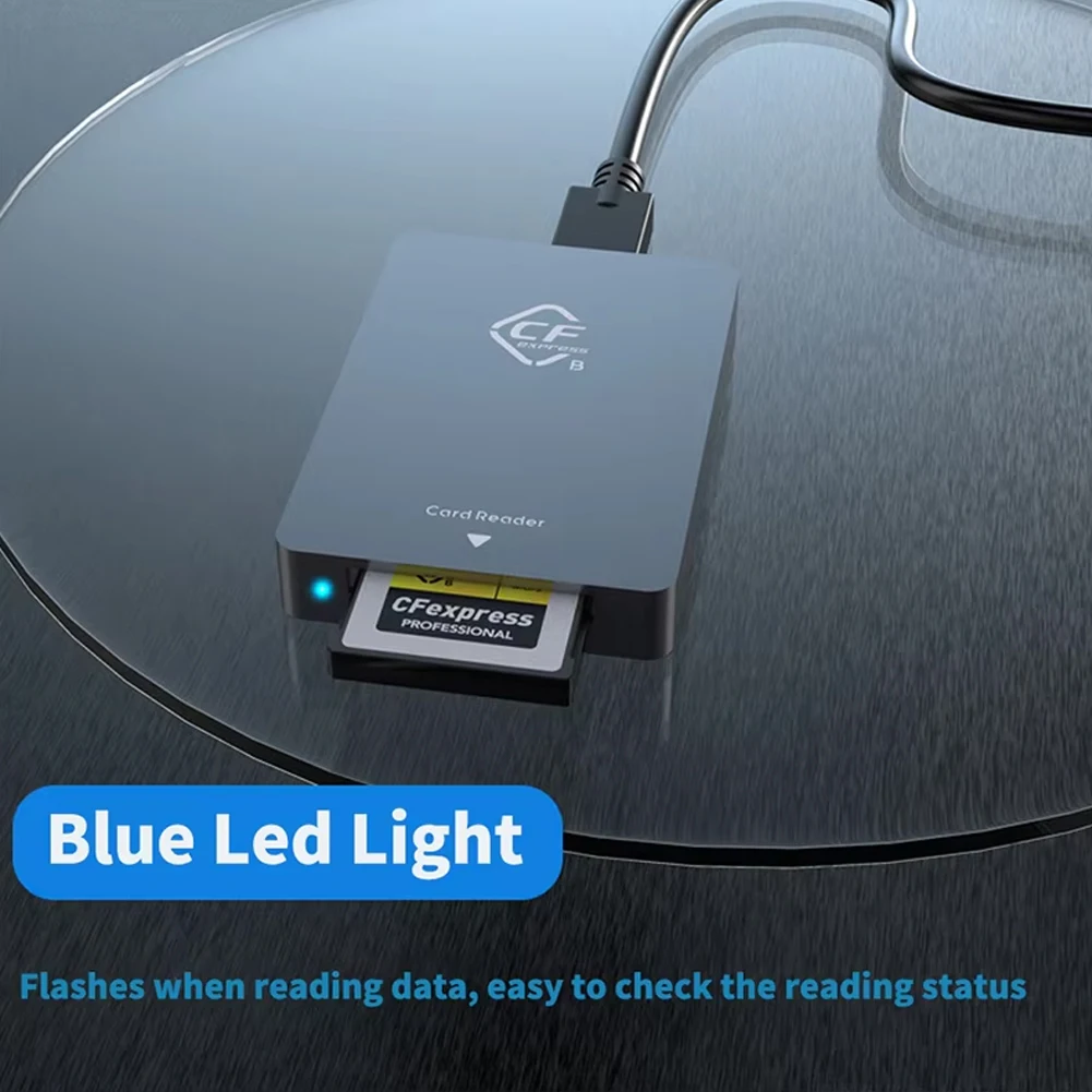 CFexpress-lector de tarjetas tipo B XQD, 2 en 1, USB3.2, Gen2, adaptador de tarjeta de memoria tipo C de 10Gbps para Sony, Canon, Nikon, SLR, accesorios de tarjeta - imagen 4
