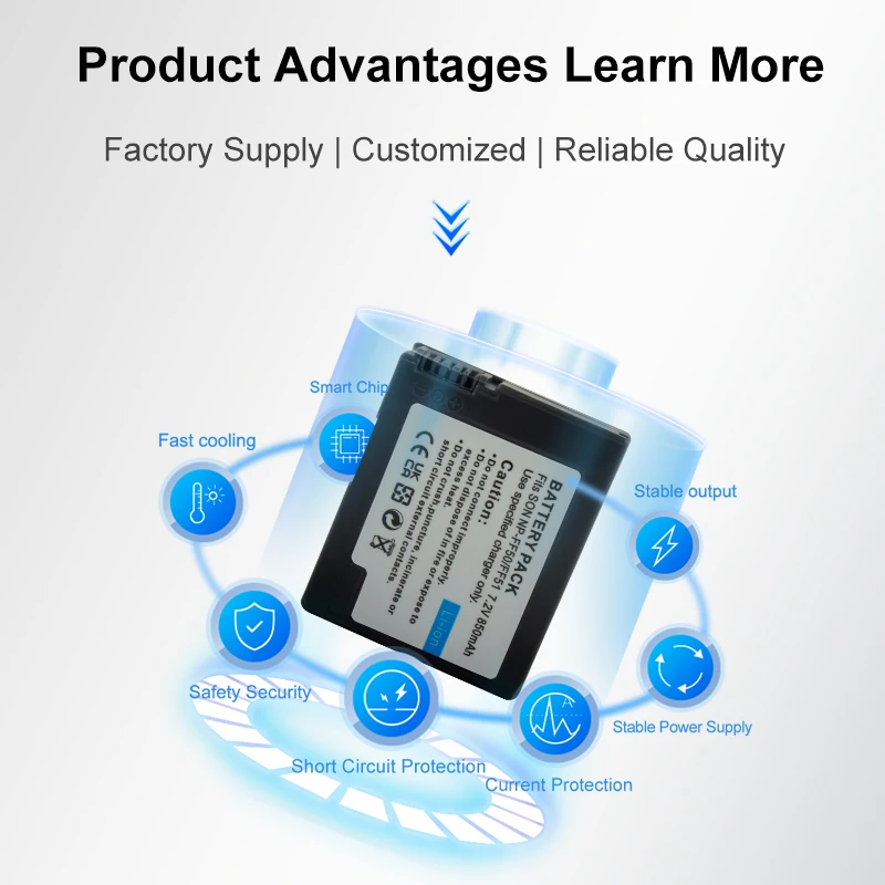 NP-FF50/51/51S BPF-500 Batería de cámara recargable de alta capacidad para Sony DCR-IP220E DCR-IP200K DCR-PC107 DCR-PC350 - imagen 2