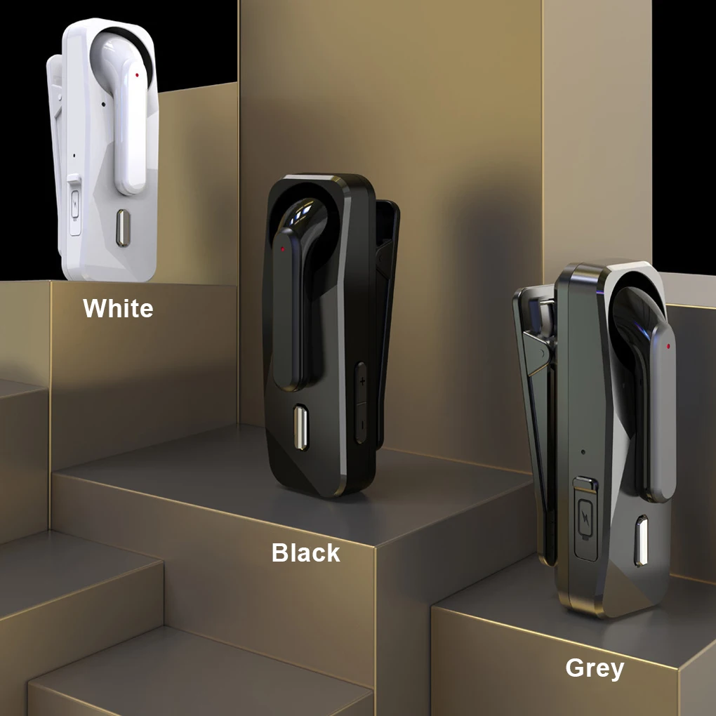 Auriculares de cuello con Bluetooth, caja de carga, reducción de ruido, música, deportes, micrófono, gris, 1 unidad - imagen 2