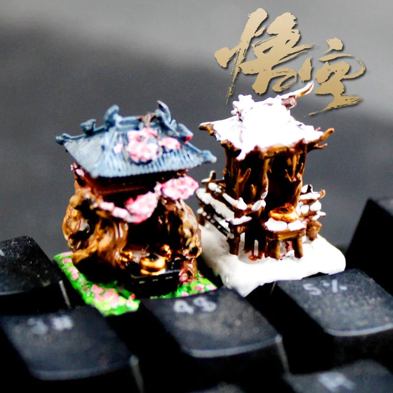 Mito Negro: Juego de teclas con tema del Templo de la Tierra de Wukong, teclas artesanales de resina 3D, teclas personalizadas para teclado mecánico - imagen 2