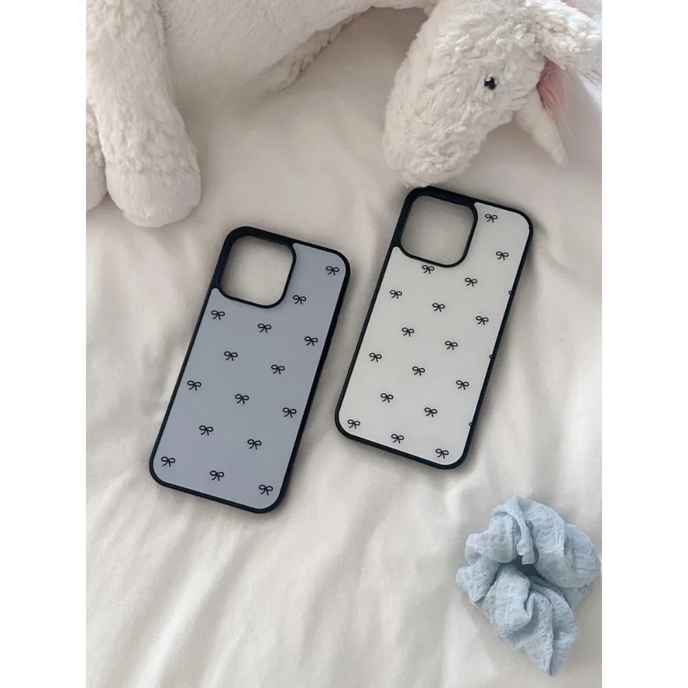 Funda de teléfono epoxi con borde plateado, cinta elegante Retro francesa, TPU, anticaída, para iPhone XR/11/12/13/14/15/16/17 Pro Max