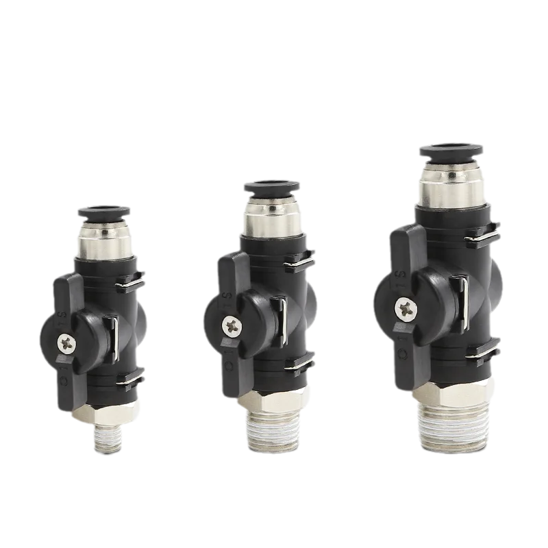 BC-acoplamiento rápido neumático, rosca macho, 1/8 ", 1/4", 3/8", 1/2 ", interruptor de válvula de bola, manguera de PU, válvula manual de flujo, válvula rotativa manual - imagen 3