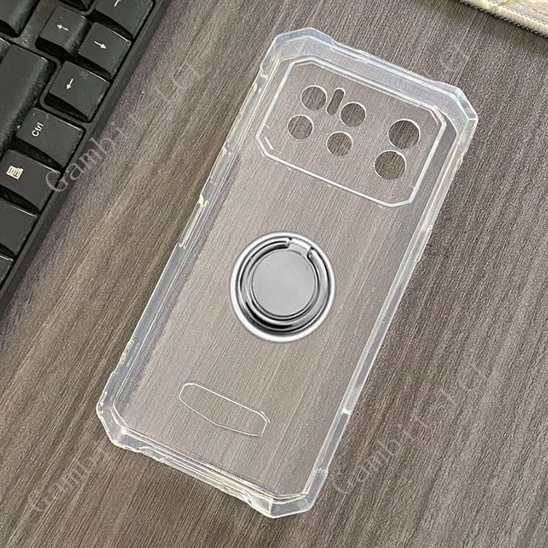 Para HOTWAV Cyber 13 Pro Cyber13 HOTWAVCyber13 6,6 "soporte de anillo trasero funda de teléfono de silicona suave TPU Original a prueba de golpes