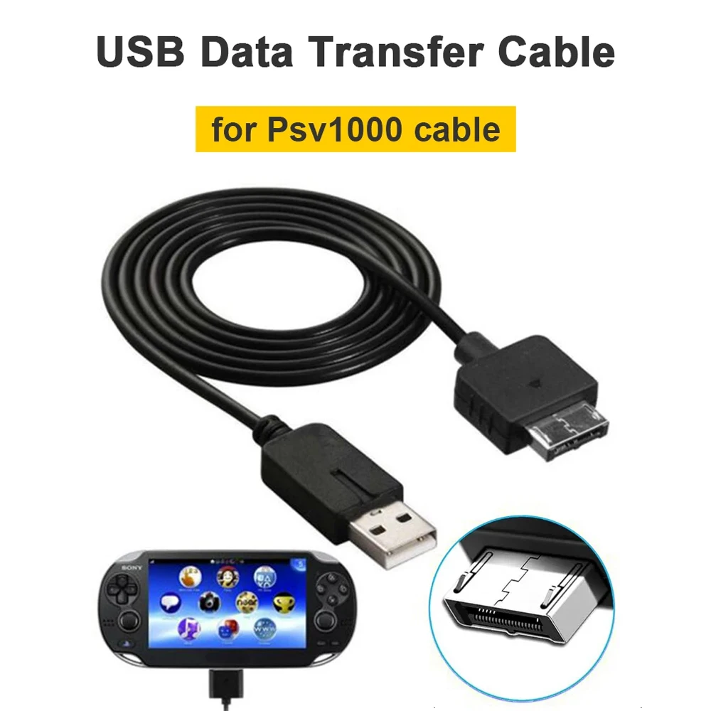 Cable de carga USB para consola Sony PlayStation PSV1000 PS Vita con función de transferencia de datos Cable de datos de sincronización USB Cable 1,2 M - imagen 2