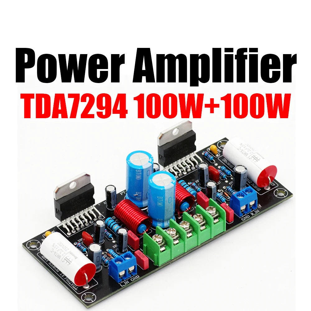 DC24V-36V TDA7294 100W + 100W Placa amplificadora de Audio de alta potencia de doble canal Kits de DC24-40V Mini amplificador de Audio placa de Kit DIY
