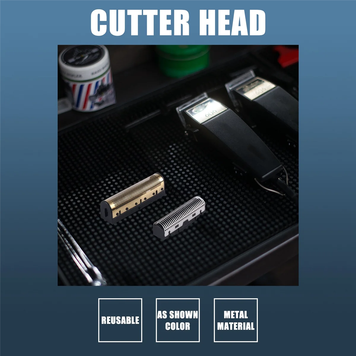 Cuchillas de afeitar eléctricas, cuchilla de lámina dorada, red y cabezal de corte adecuado para Kemei KM-2026, maquinilla de afeitar flotante de KM-2028 - imagen 5